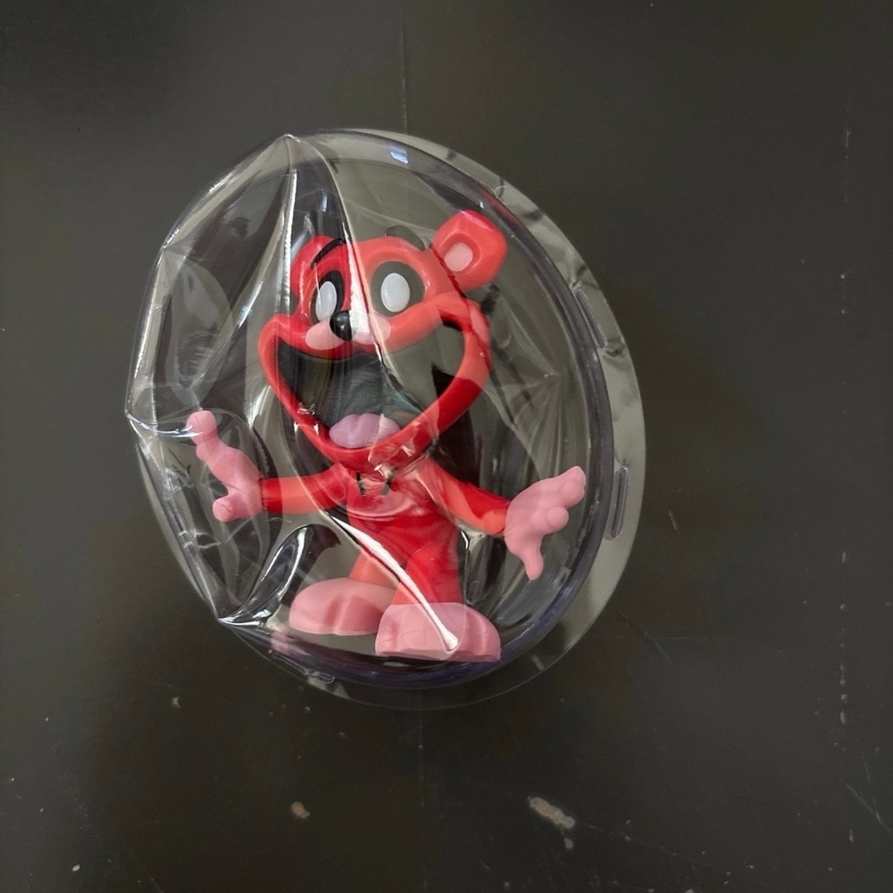 Pink and Red Bear Figurine